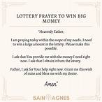 lottery prayer answered